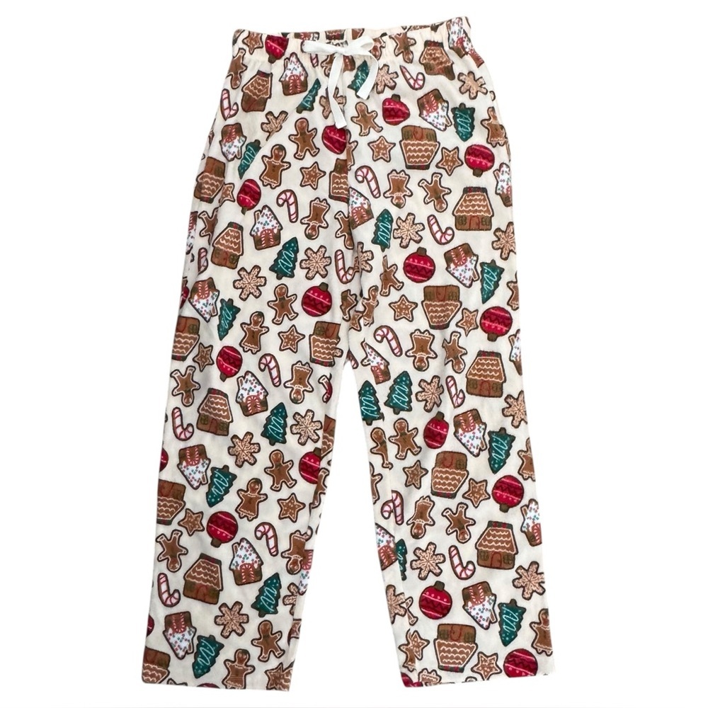 Holiday Home Size Small Christmas Cookies Polyester Fleece Pajama Pants